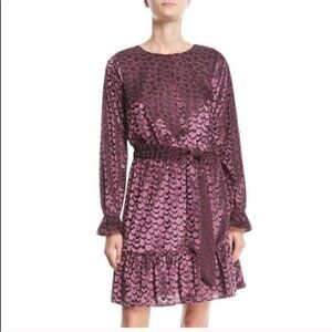 MICHAEL Michael Kors Burnout Velvet Flounce Dress Size XXS